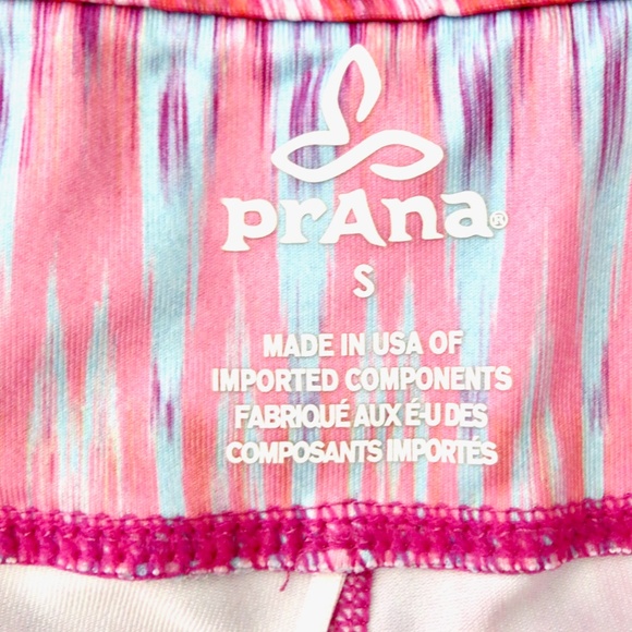 PrAna Roxanne Printed Leggings Crop Stretch Yoga Pink Blue SZ S - Picture 7 of 8